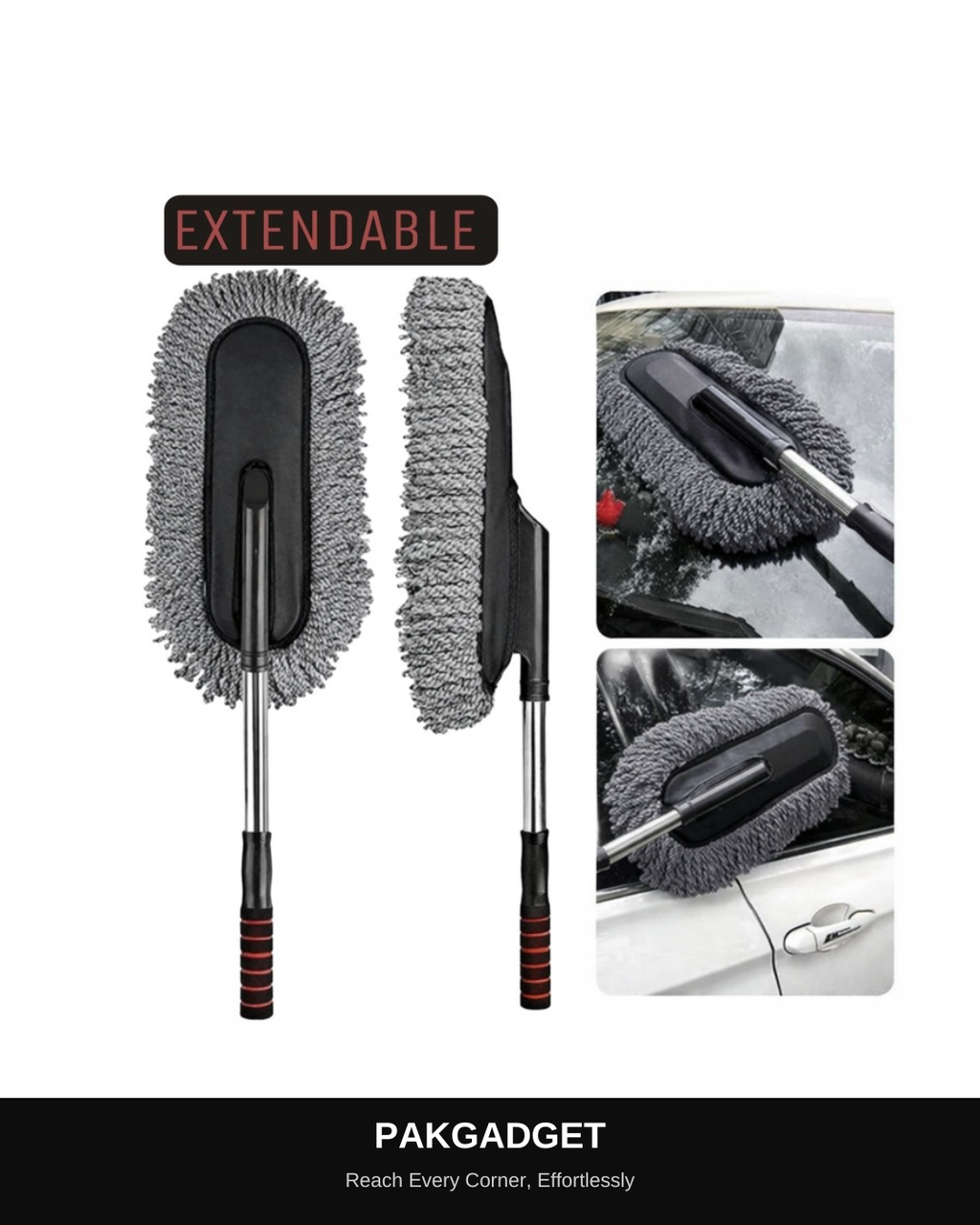 PakGadget Extendable Car Duster - Reach Every Corner