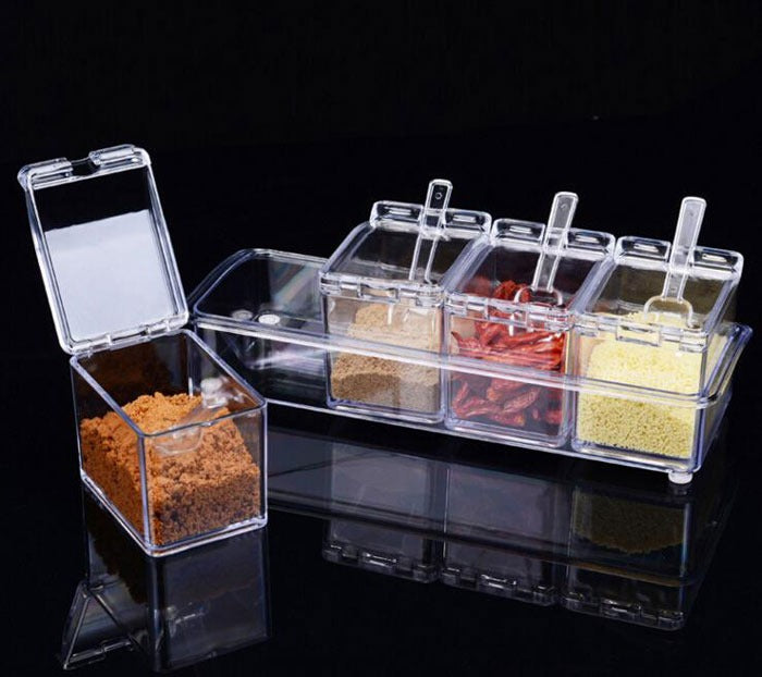 4-Compartment Seasoning Box
