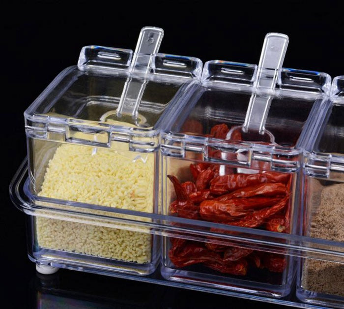 4-Compartment Seasoning Box