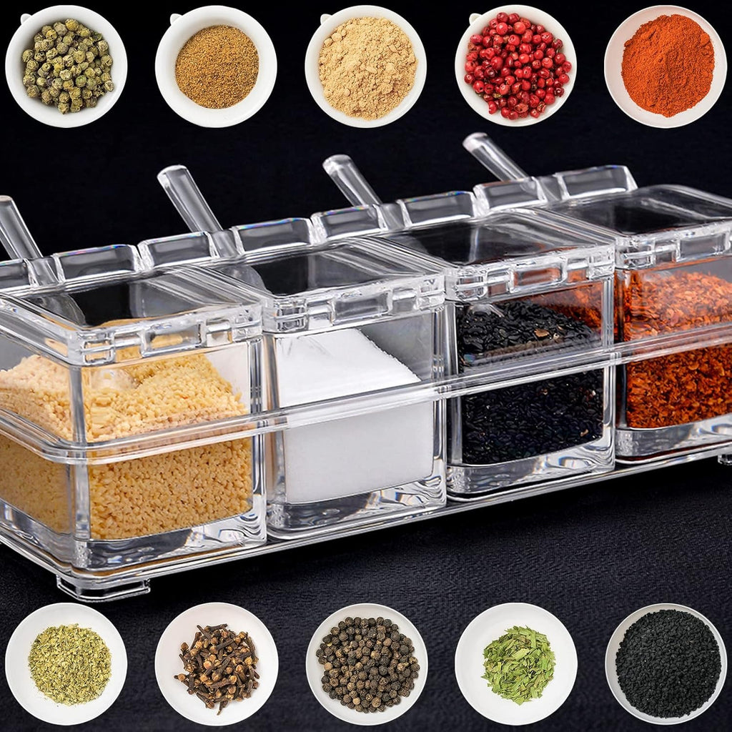 4-Compartment Seasoning Box
