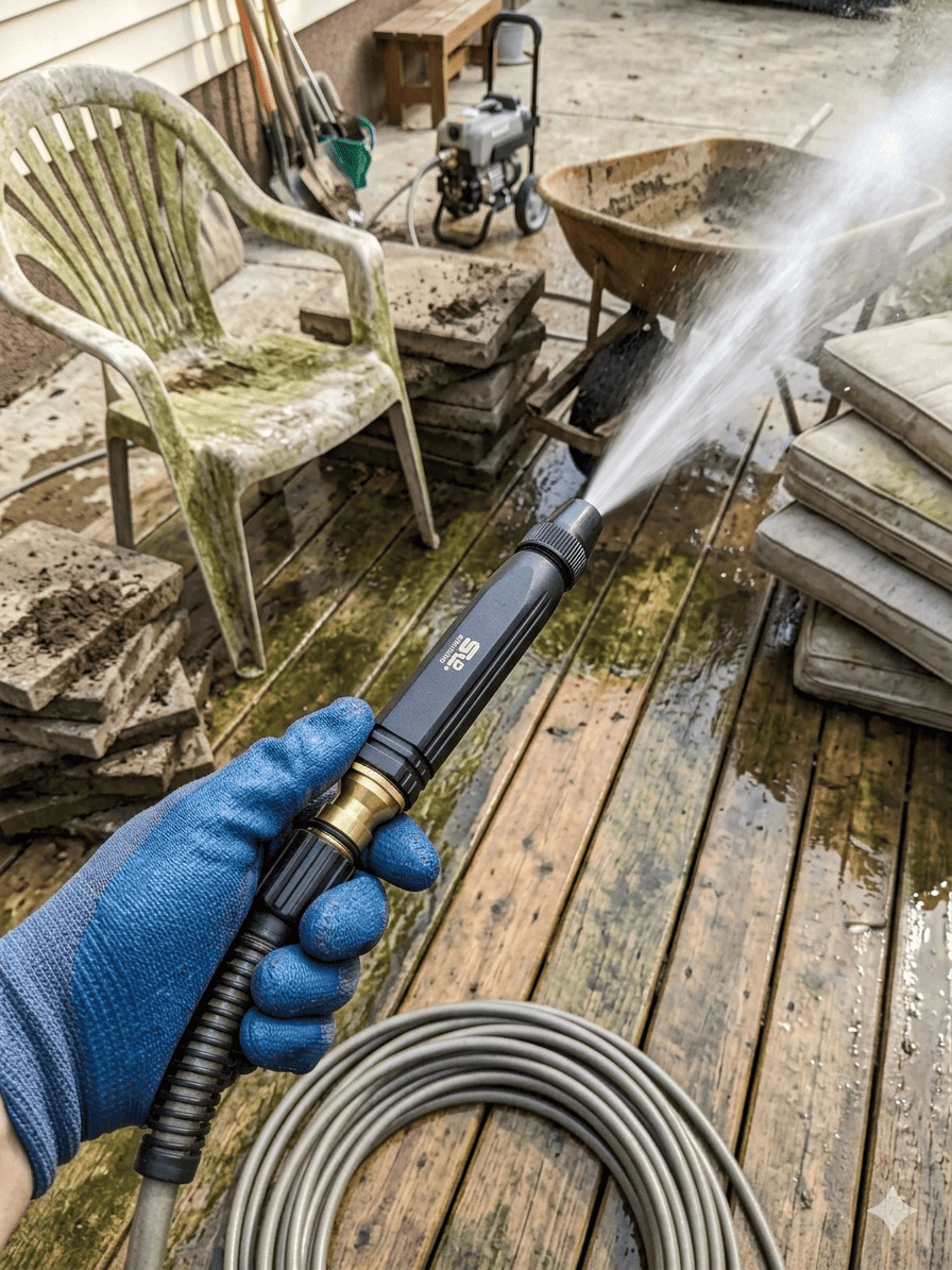 High-Pressure Adjustable Nozzle Spray Gun – Versatile Water Wash Tool for Garden & Car Cleaning
