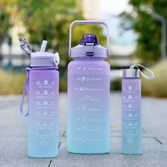 Motivational Water Bottle Set (3-Pc)