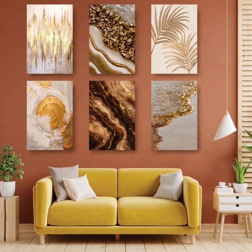 Set of 6 Premium Wall Art Photo Tiles
