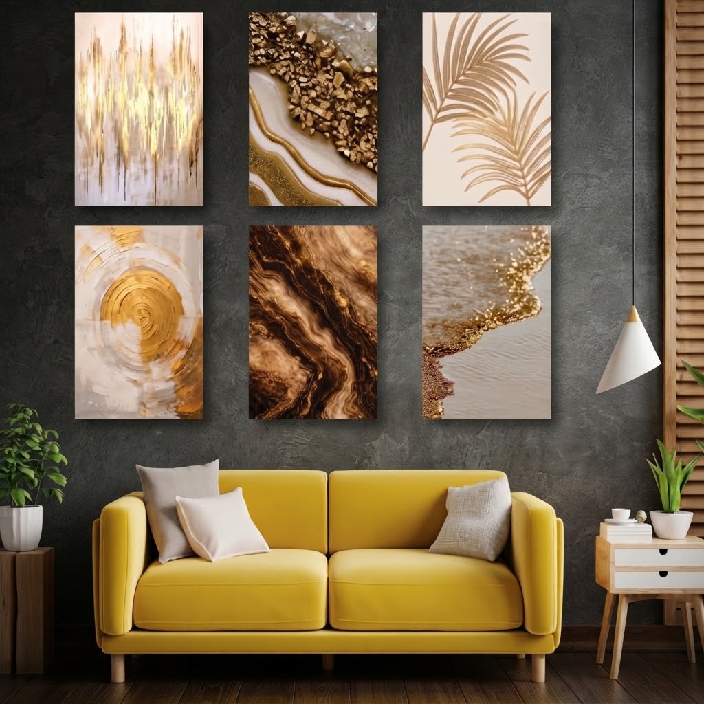 Set of 6 Premium Wall Art Photo Tiles