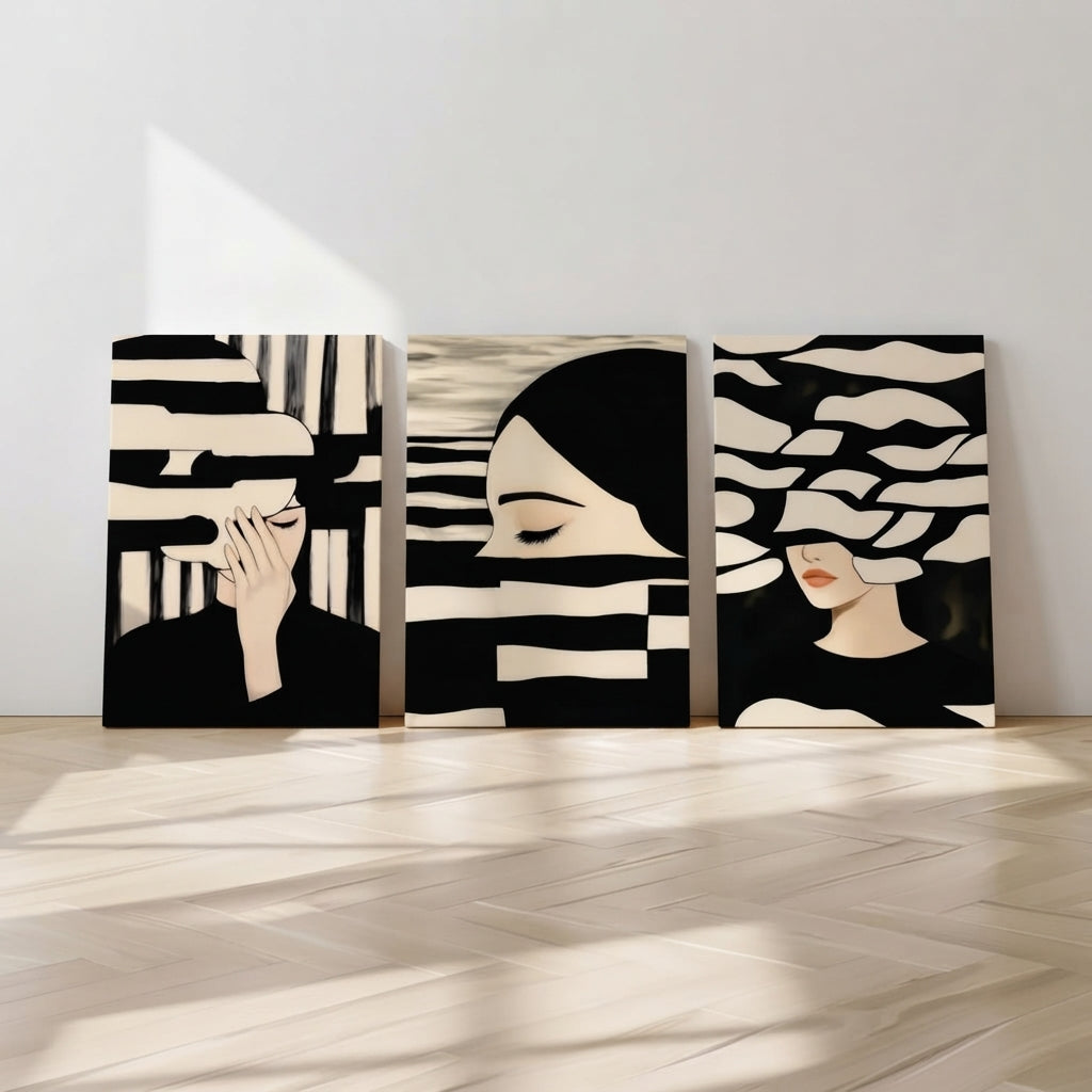 Set of 3 Premium Wall Art Photo Tiles