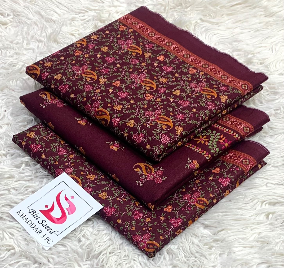 Bin Saeed Khaddar 3PC Collection 2026