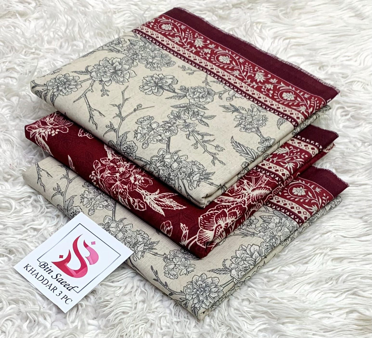 Bin Saeed Khaddar 3PC Collection 2026